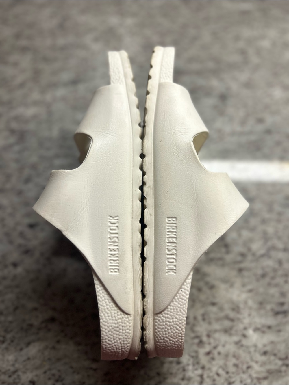 Birkenstock Arizona EVA White Double Strap Slide Sandals size 7 (38) - Picture 5 of 8